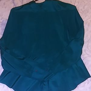 Positively Green Silk Blouse